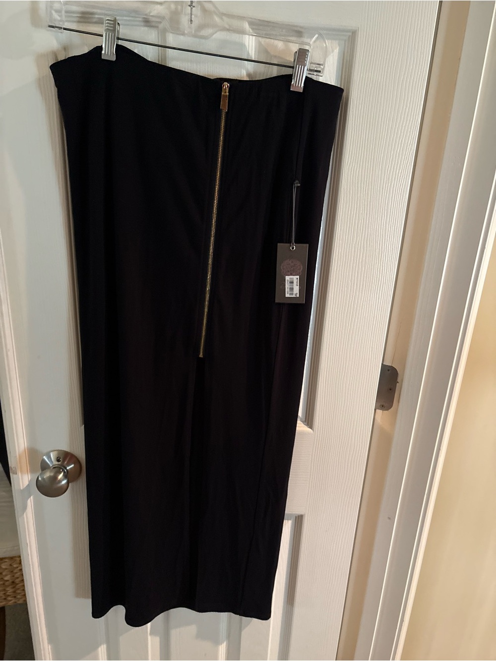 Vince Camuto Black Skirt with Gold Zipper